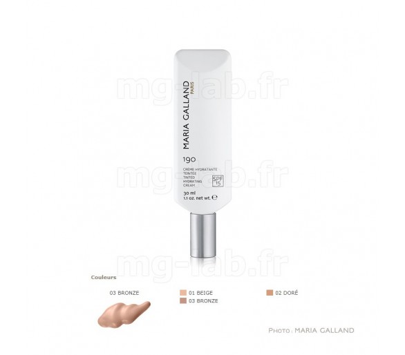 Crème Hydratante Teintée  Beige - SPF15 190-01 Maria Galland - Ligne Hydratation - Tube 30ml