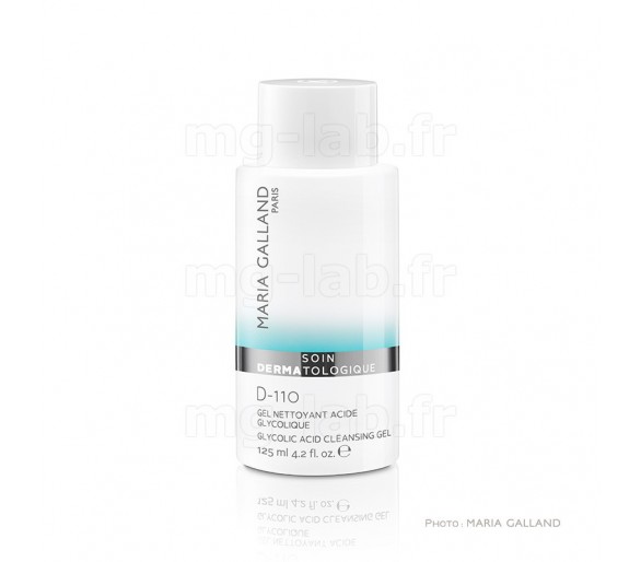 Gel Nettoyant Acide Glycol D-110 Maria Galland - Ligne Soin Dermatologique - Flacon 125ml