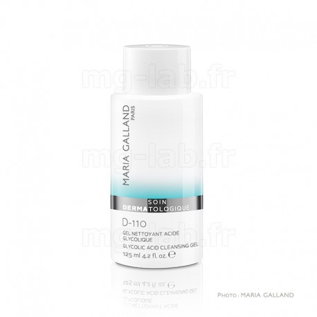 Gel Nettoyant Acide Glycol D-110 Maria Galland - Ligne Soin Dermatologique - Flacon 125ml