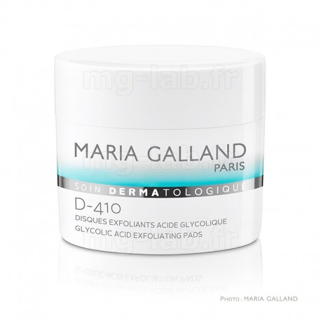 Disques Exfoliants Glycol D-410 Maria Galland - Ligne Soin Dermatologique - Pot 60 unités