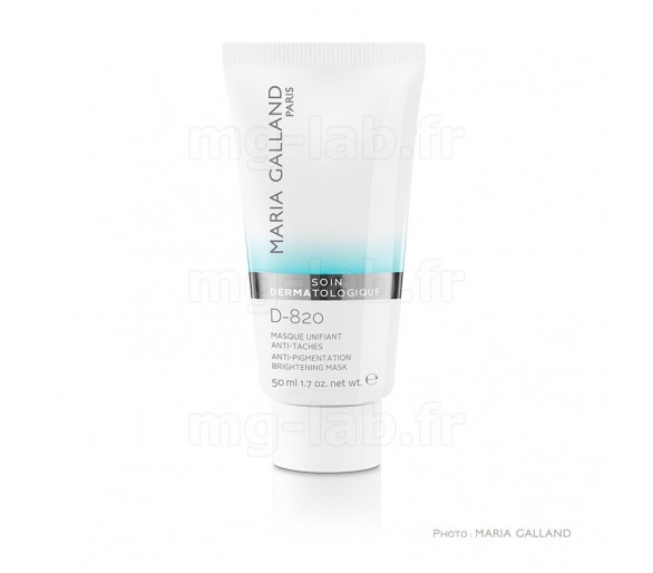 Masque Unifiant Anti-Tâches D-820 Maria Galland - Ligne Soin Dermatologique - Tube 50ml