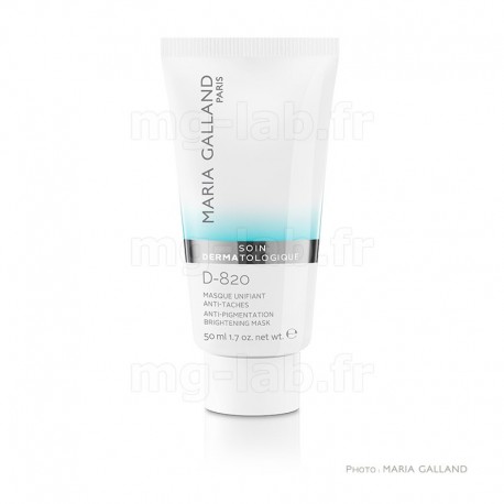 Masque Unifiant Anti-Tâches D-820 Maria Galland - Ligne Soin Dermatologique - Tube 50ml